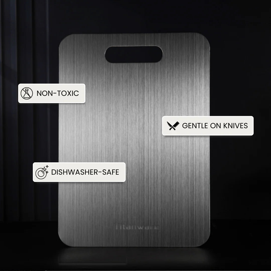 Titanium Cutting Board™ – Non-Porous & Odor-Resistant